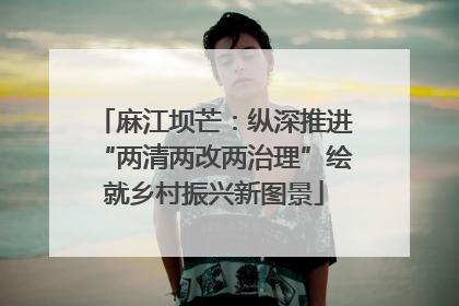 麻江坝芒：纵深推进“两清两改两治理”绘就乡村振兴新图景