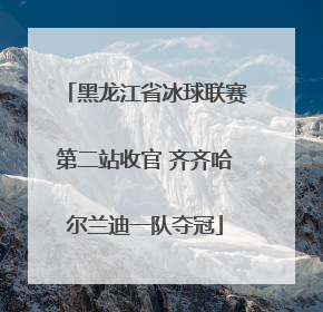 黑龙江省冰球联赛第二站收官 齐齐哈尔兰迪一队夺冠