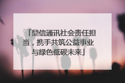 鼎信通讯社会责任担当，携手共筑公益事业与绿色低碳未来