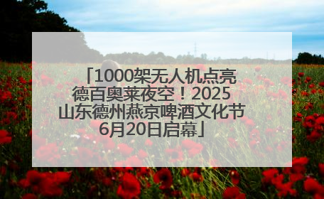 1000架无人机点亮德百奥莱夜空！2025山东德州燕京啤酒文化节6月20日启幕