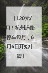 120元/月！杭州道路停车包月，6月6日开始申请