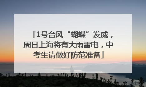 1号台风“蝴蝶”发威，周日上海将有大雨雷电，中考生请做好防范准备