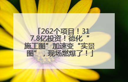 262个项目！317.8亿投资！德化“施工图”加速变“实景图”，现场燃爆了！