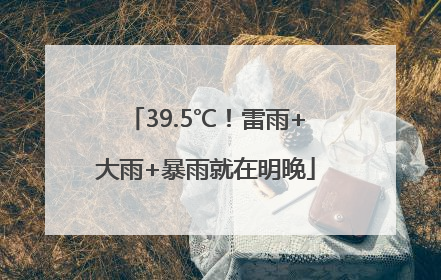 39.5℃！雷雨+大雨+暴雨就在明晚
