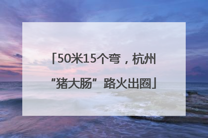 50米15个弯，杭州“猪大肠”路火出圈