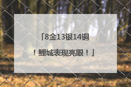 8金13银14铜！鲤城表现亮眼！