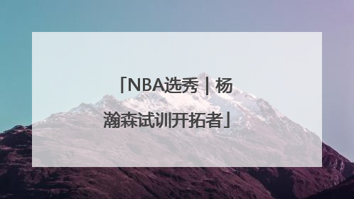 NBA选秀｜杨瀚森试训开拓者